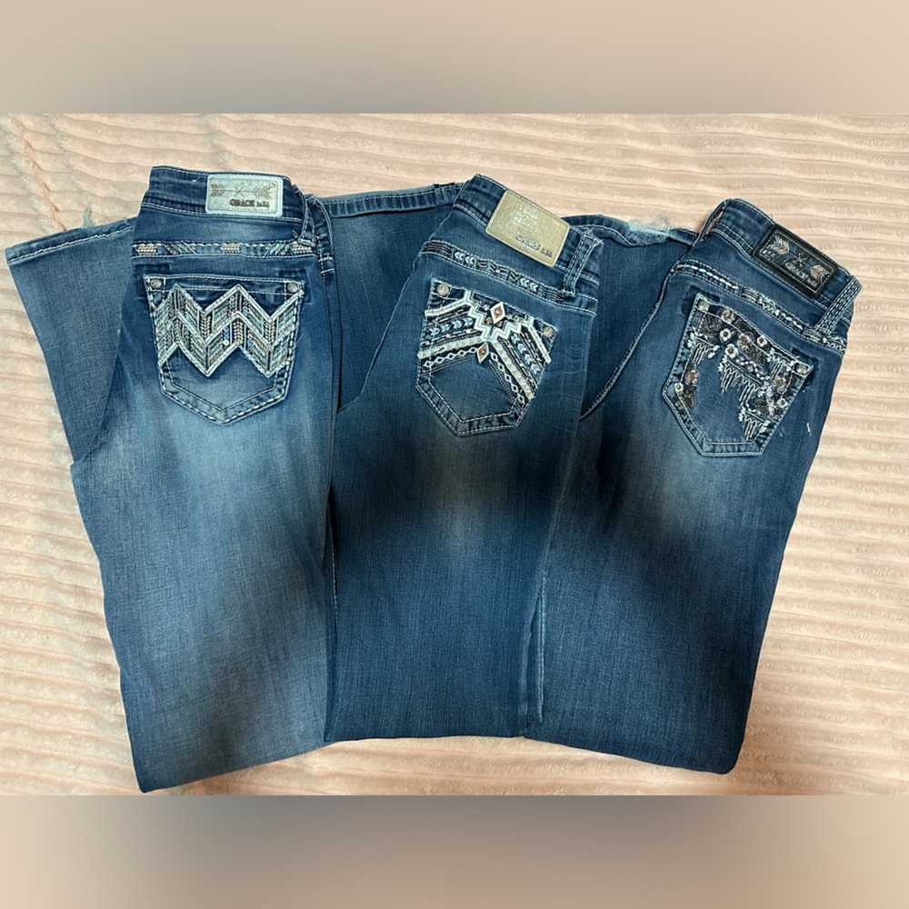 Grace in LA Women's Blue Boot Cut Jeans